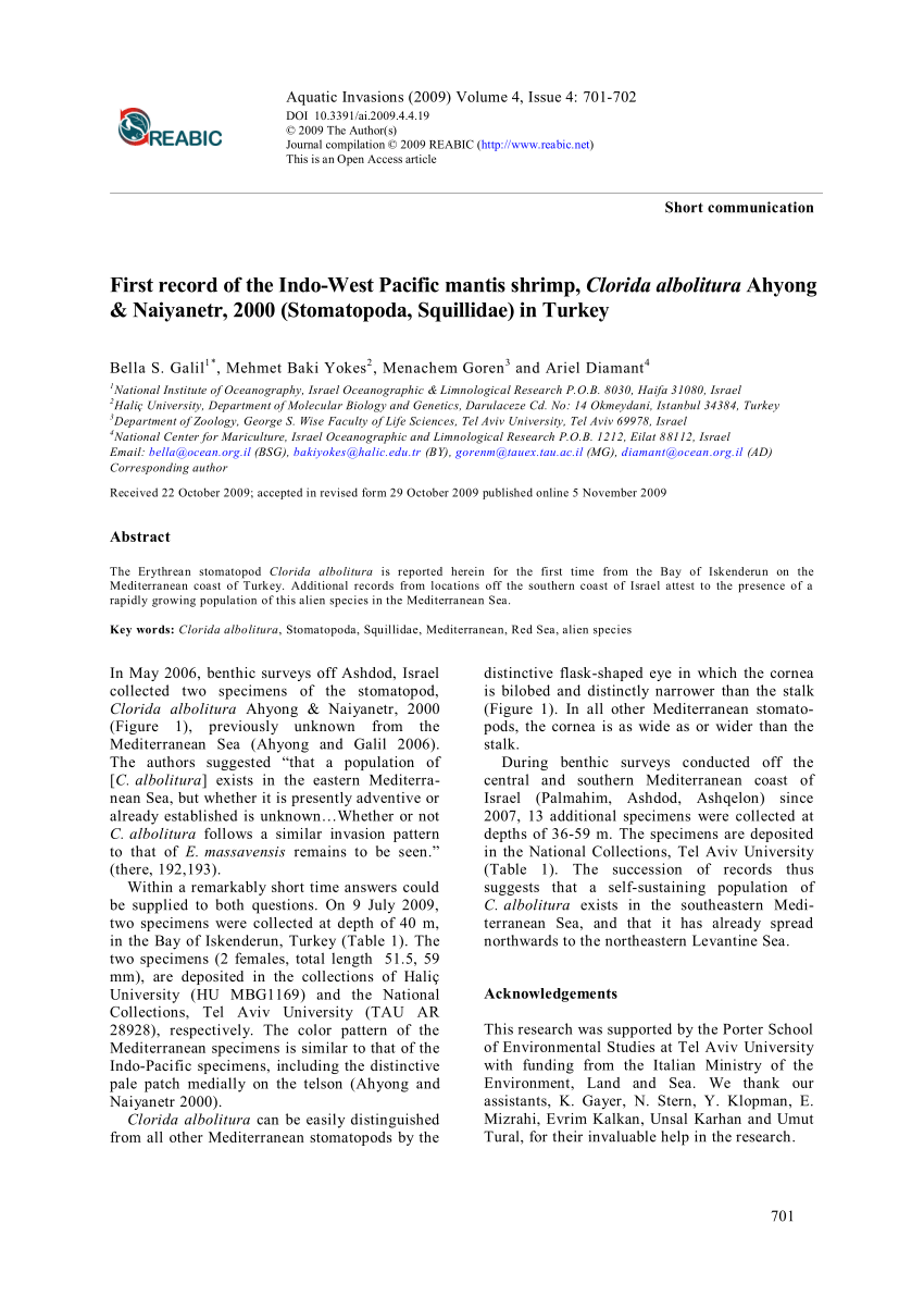 A compiled key to the recent Stomatopoda of the Indo-West Pacific region