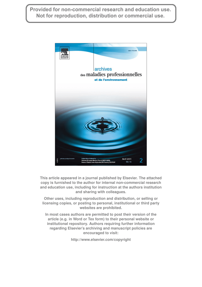 Pdf Les Conduites Addictives Parmi Le Personnel Hospitalier Enquete De Prevalence Par Questionnaire Chez 366 Agents Du Centre Hospitalier Universitaire De Saint Etienne