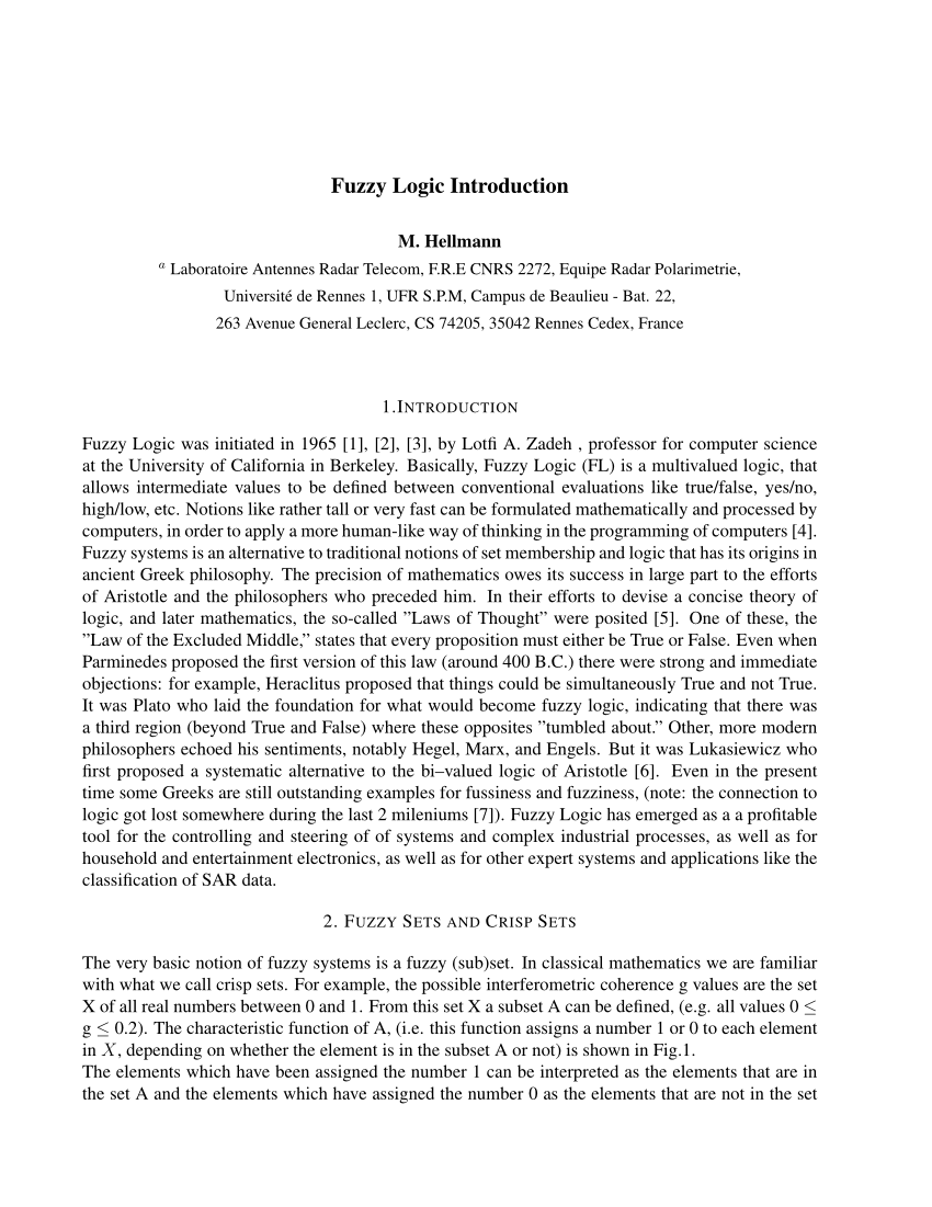 research paper on fuzzy logic