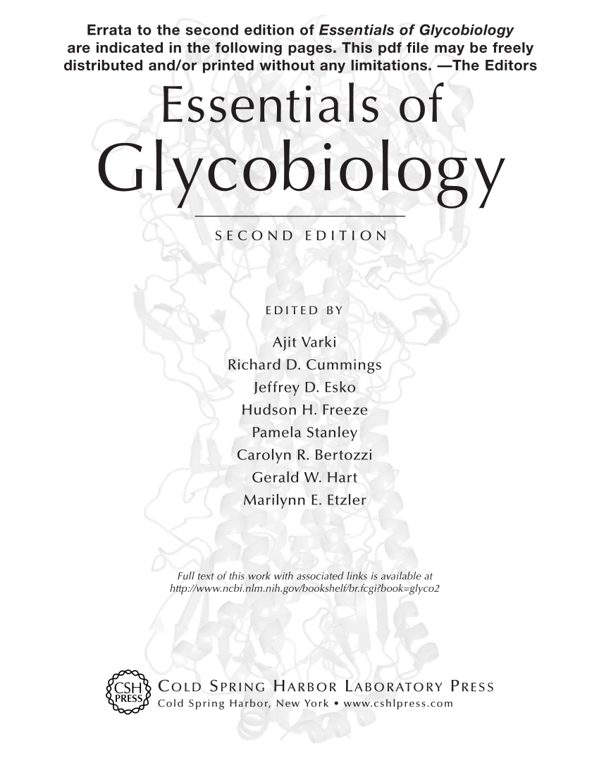 Introduction to glycobiology pdf