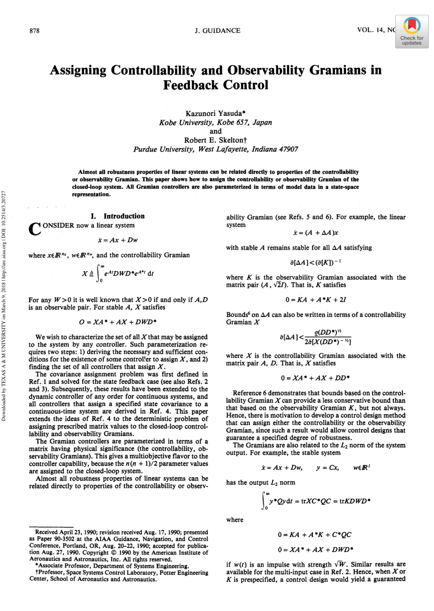 Pdf Assigning Controllability And Observability Gramians In - 