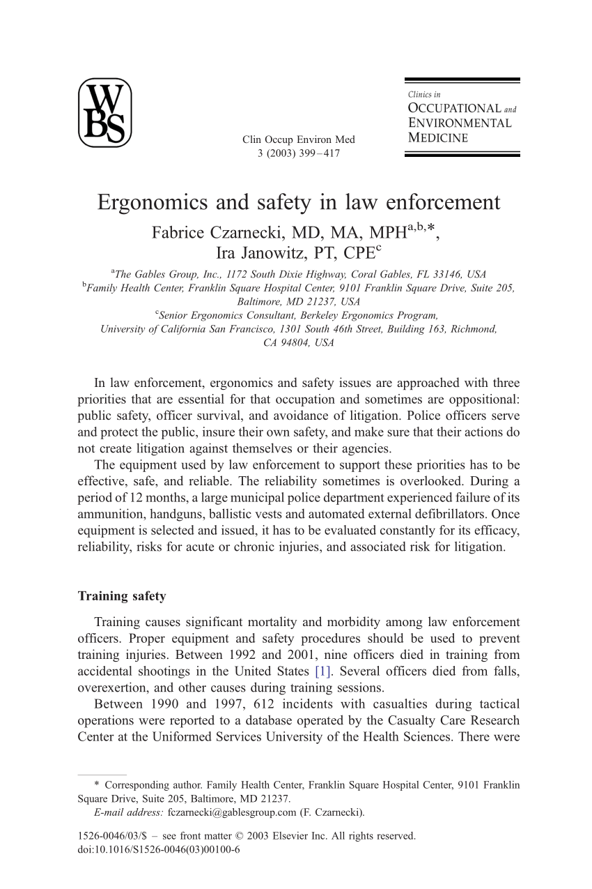 Ergonomics and police duty belts: easing their load - American City and  County