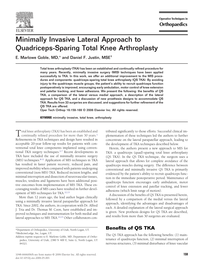 Minimally Invasive Lateral Approach 