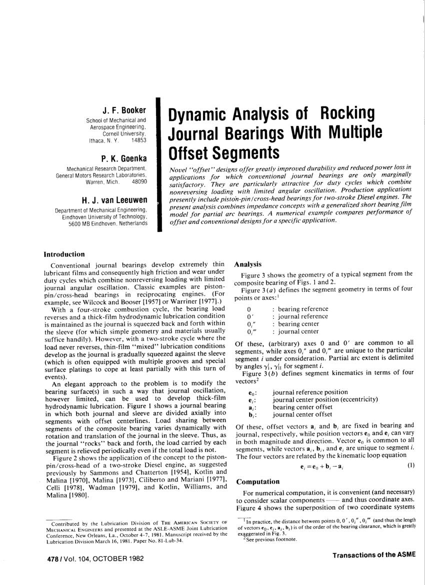 research paper on journal bearing
