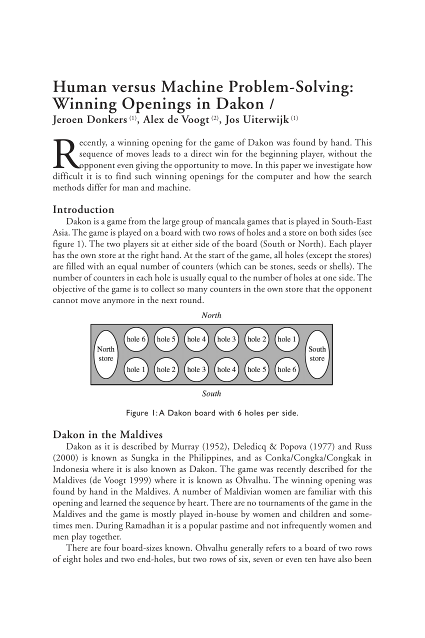 PDF) Jogos Mancala: Tópicos sobre matemática e inteligência artificial
