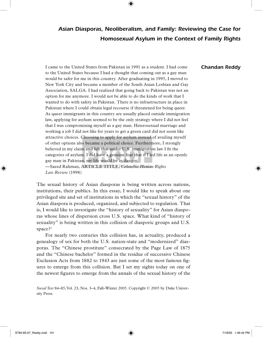 PDF) Asian Diasporas, Neoliberalism, and Family: REVIEWING THE CASE FOR  HOMOSEXUAL ASYLUM IN THE CONTEXT OF FAMILY RIGHTS