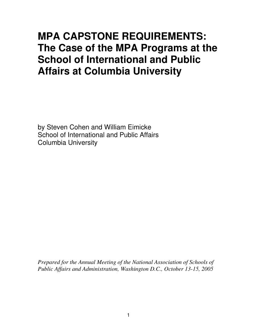 columbia university mpa essay