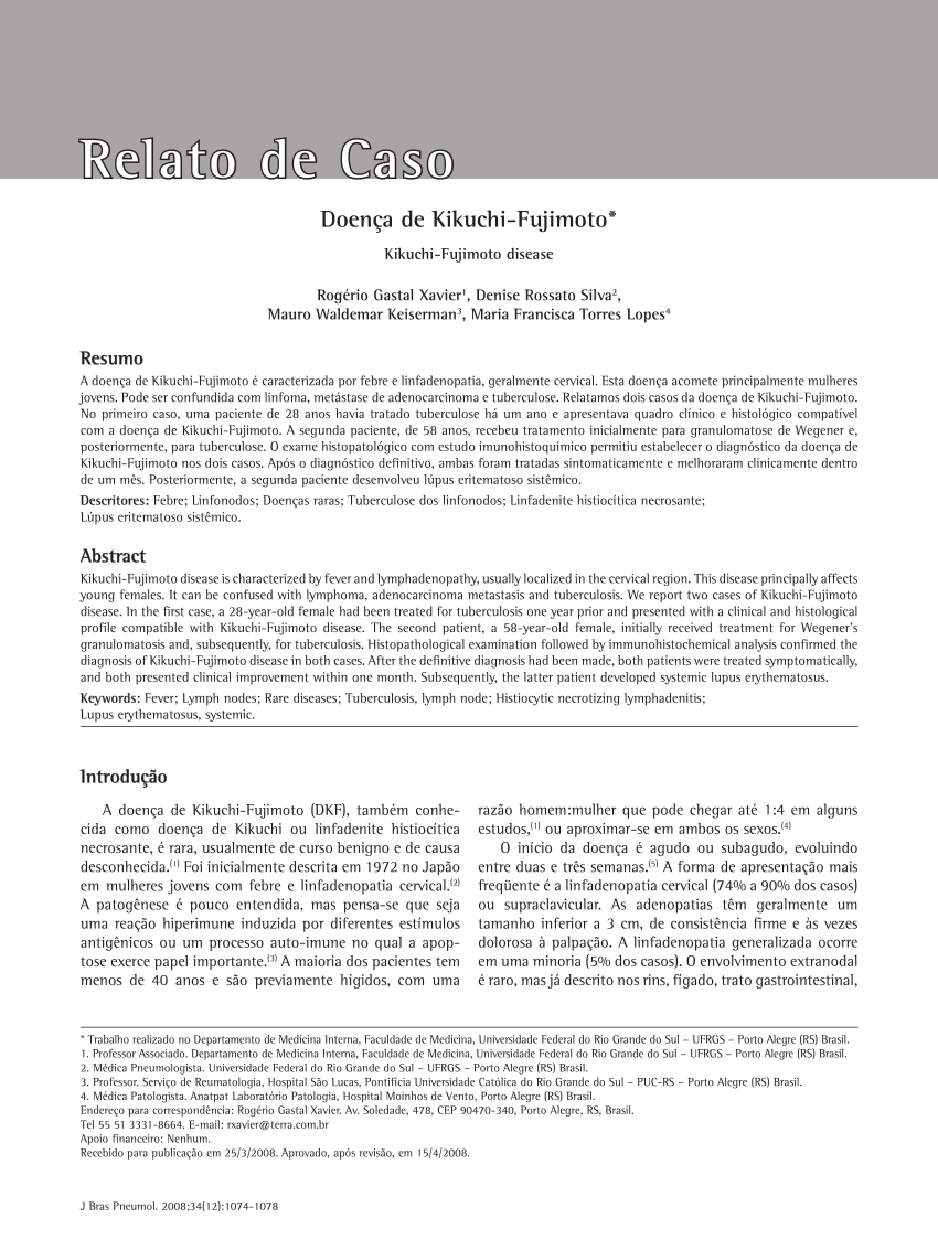 (PDF) Kikuchi-Fujimoto disease