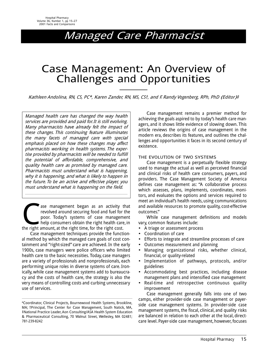 case management research paper topics