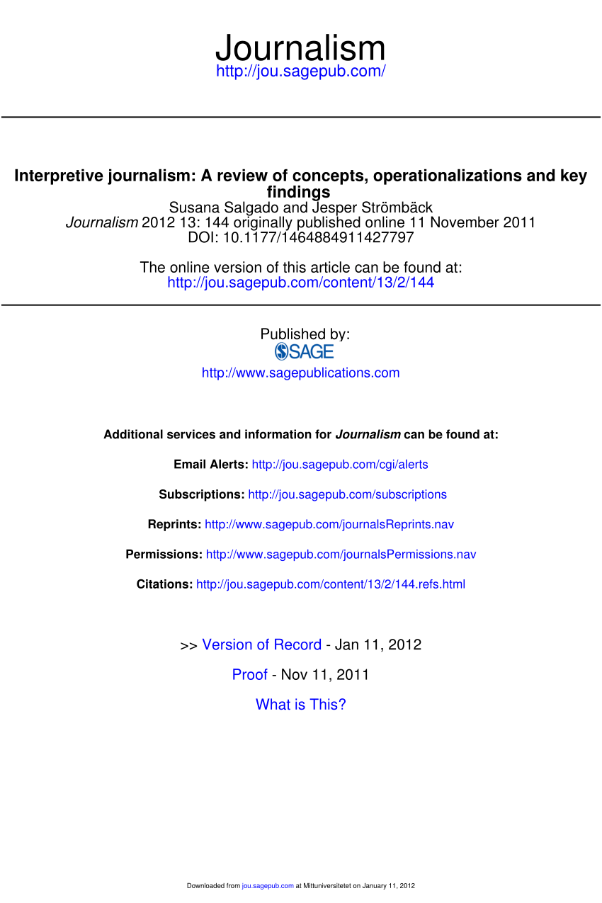 journalism research topics pdf
