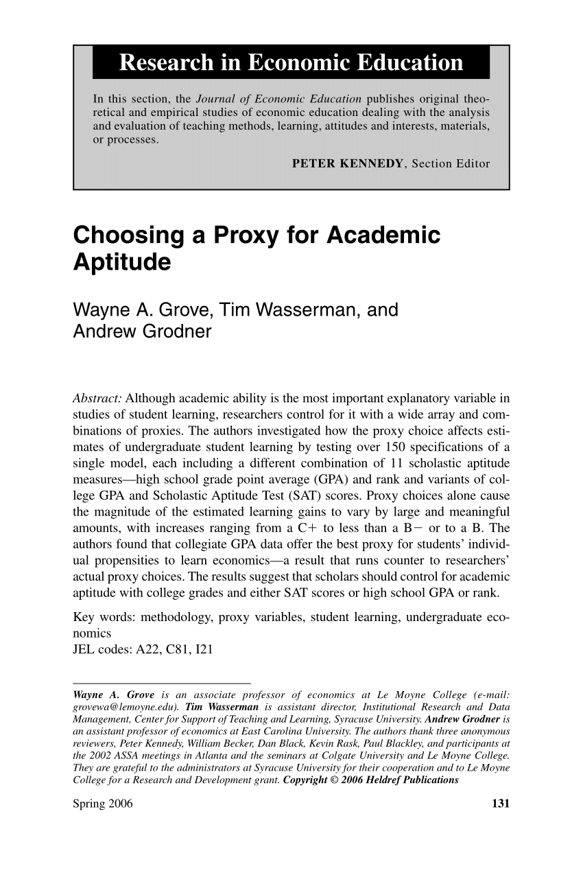 pdf-choosing-a-proxy-for-academic-aptitude