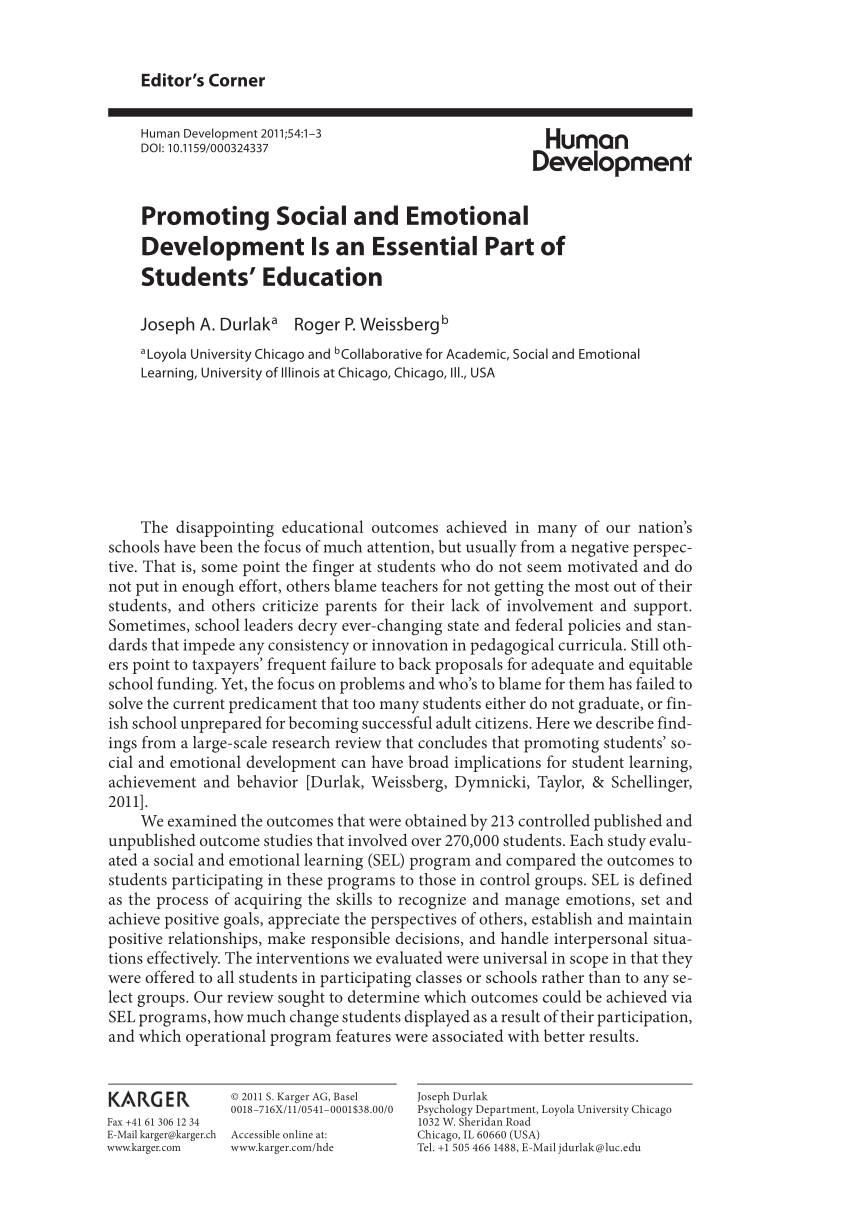 dissertation on social emotional learning