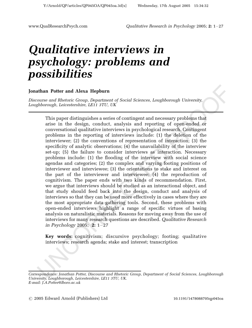 qualitative research lab report