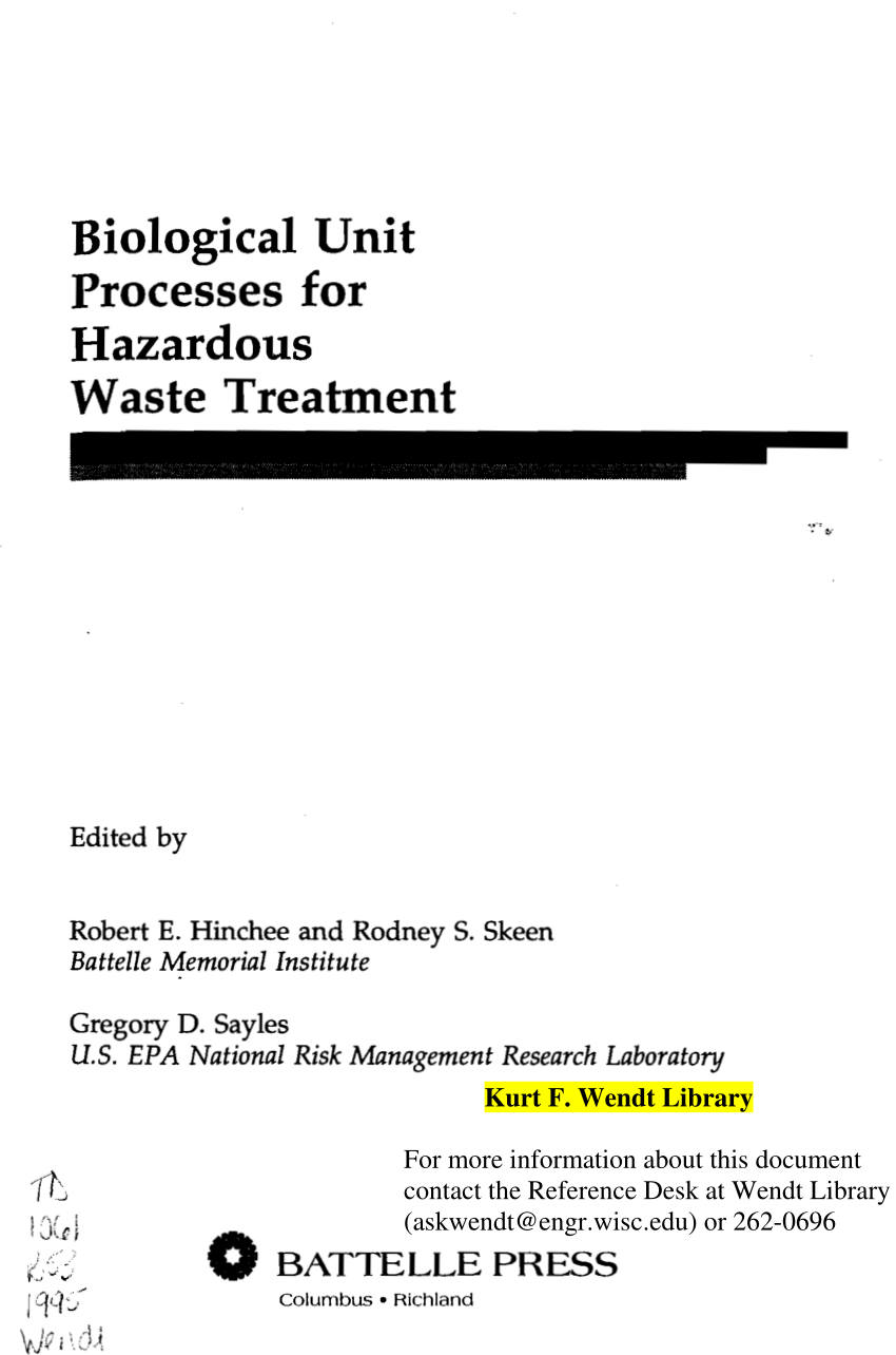 hazardous waste management research paper
