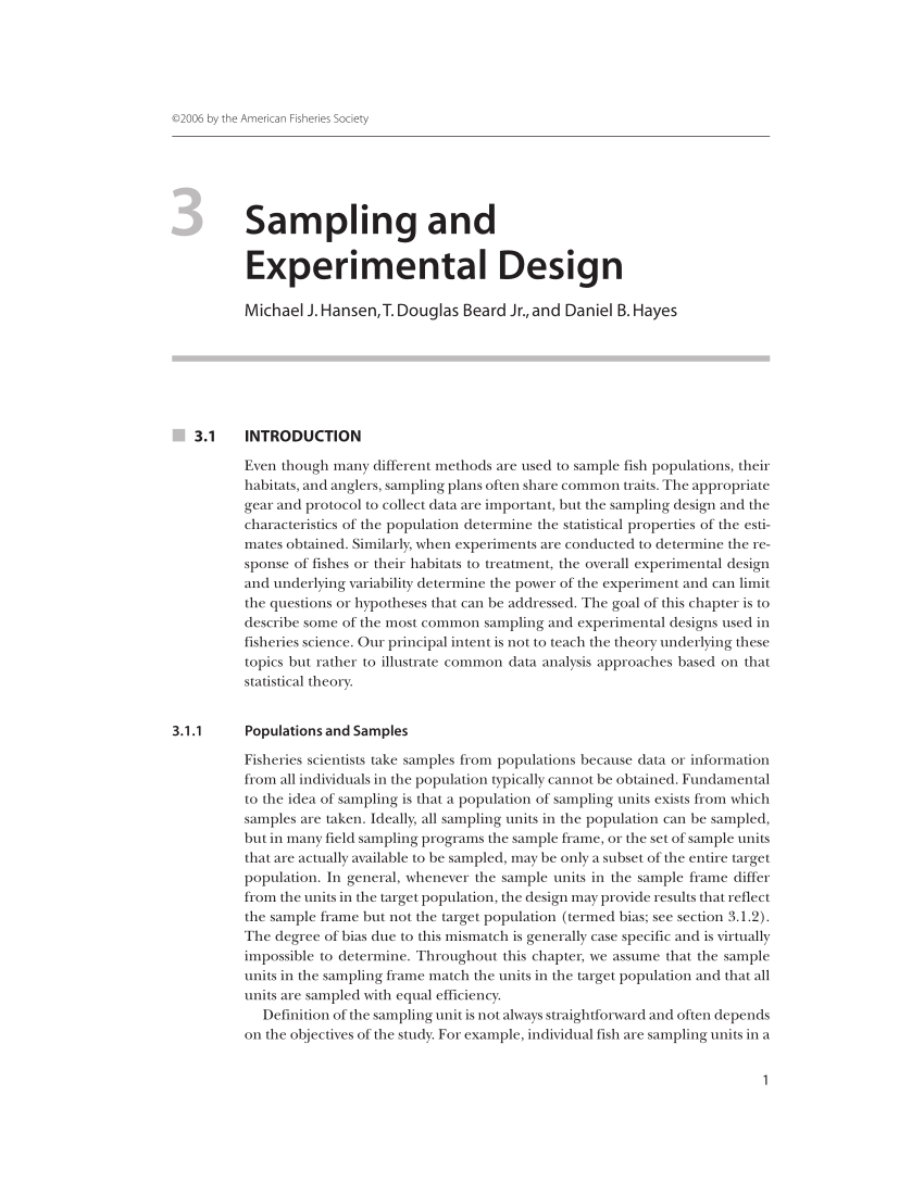 sampling design in research proposal