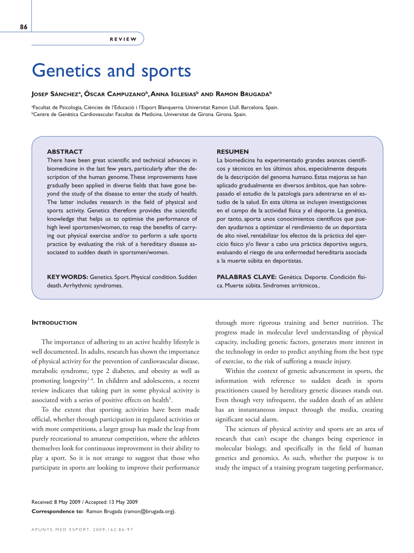 The Importance Of Genetics In Sports