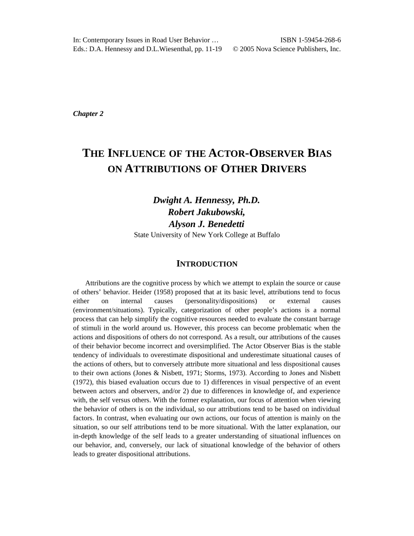actor observer bias vs fundamental attribution error