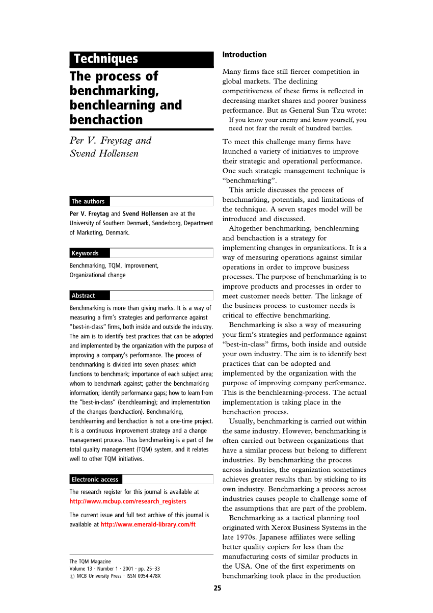 PDF) Benchmarking Machine Learning Solutions in Production