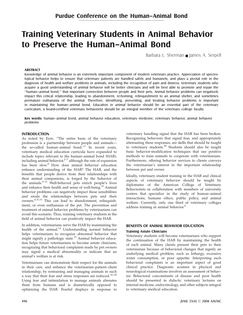 animal behavior research paper