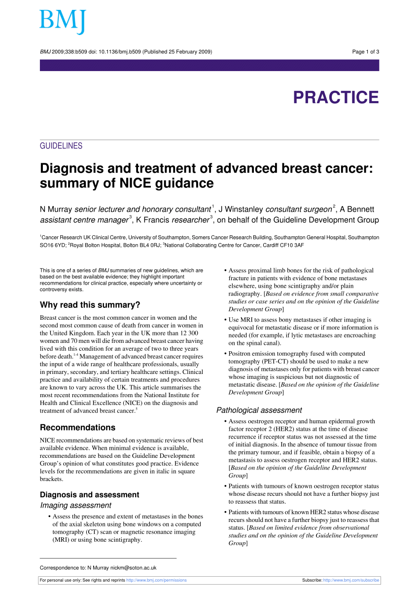 breast cancer research paper