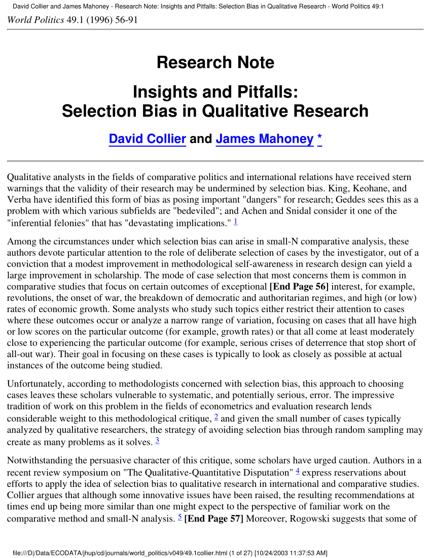 researcher bias in qualitative research pdf