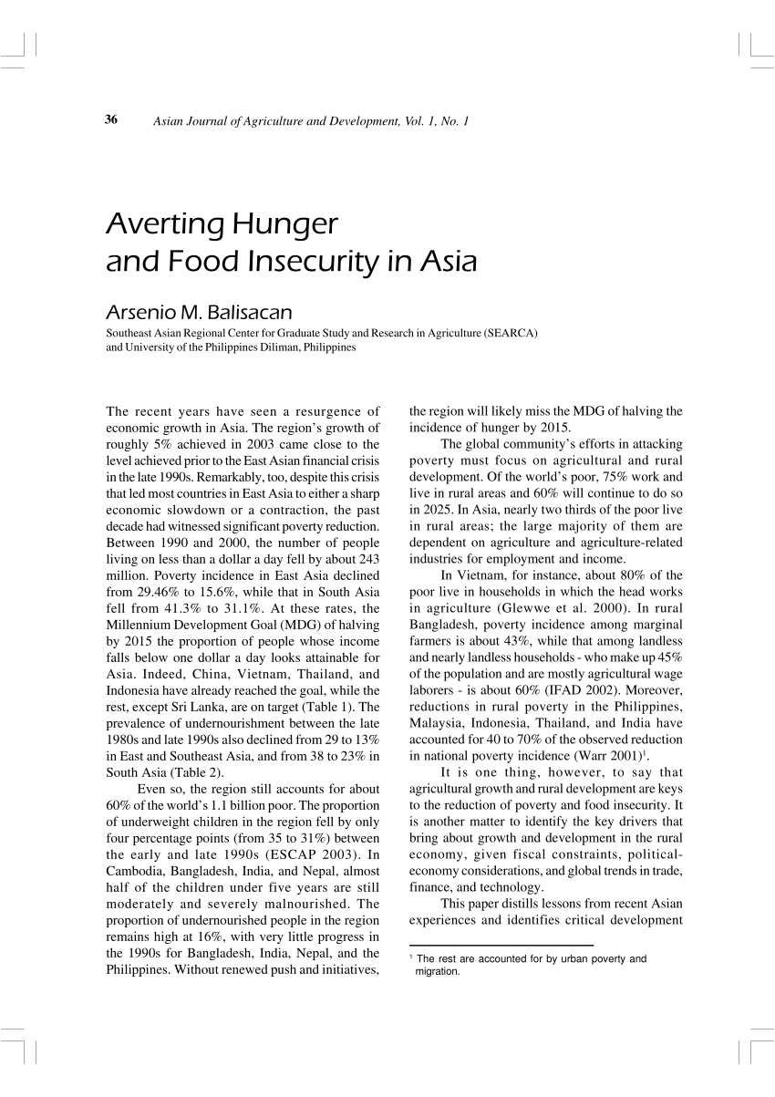 hunger research paper