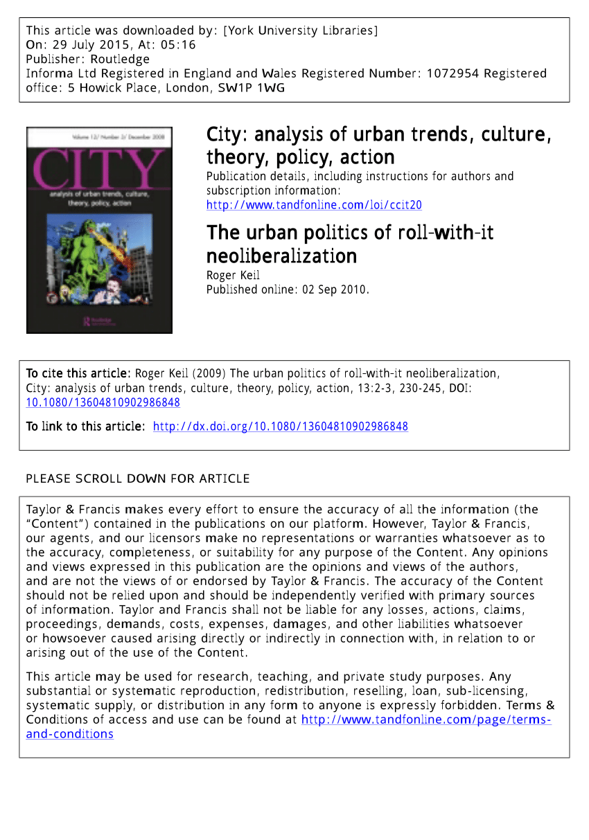 levine, myron a. (2015). urban politics: cities and suburbs in a global age pdf
