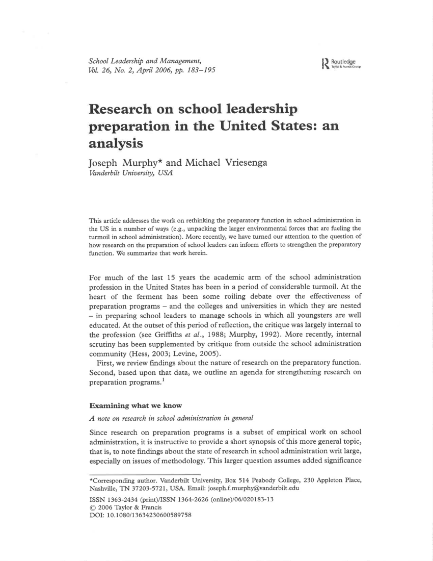 student leadership research paper