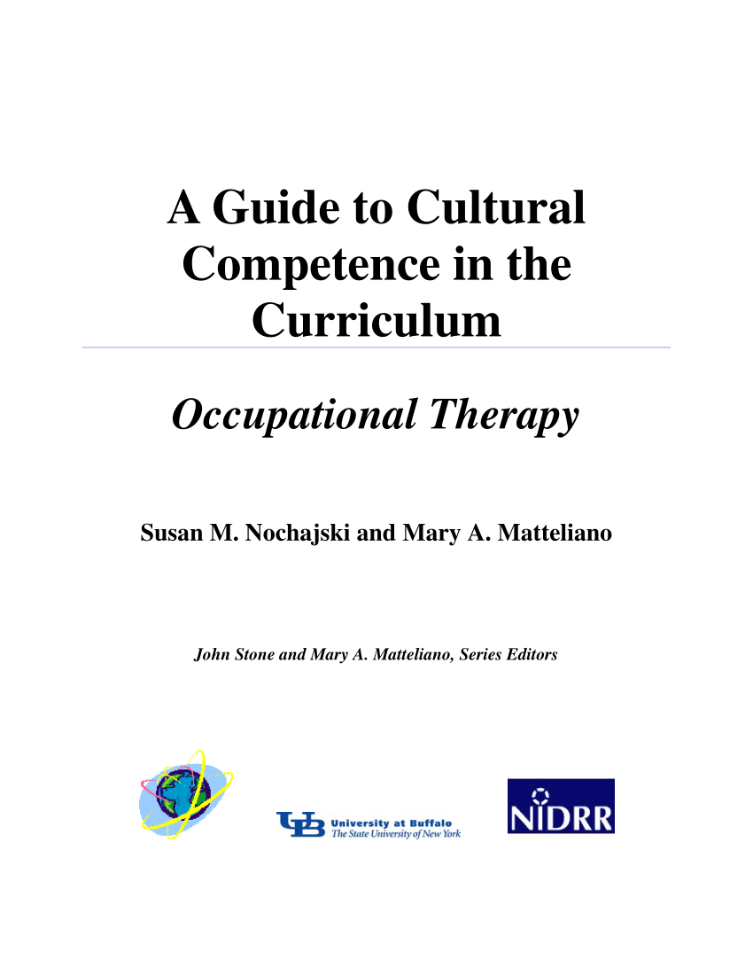 pdf  a guide to cultural competence in the curriculum occupational therapy
