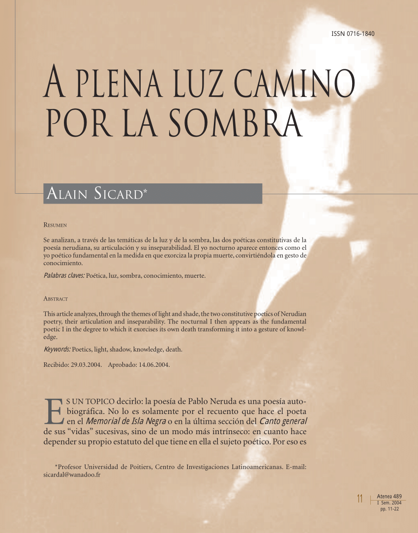 Pdf A Plena Luz Camino Por La Sombra