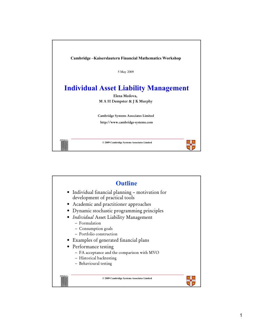 research paper on asset liability management