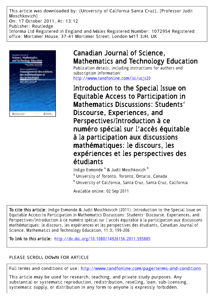 canadian journal of science and education