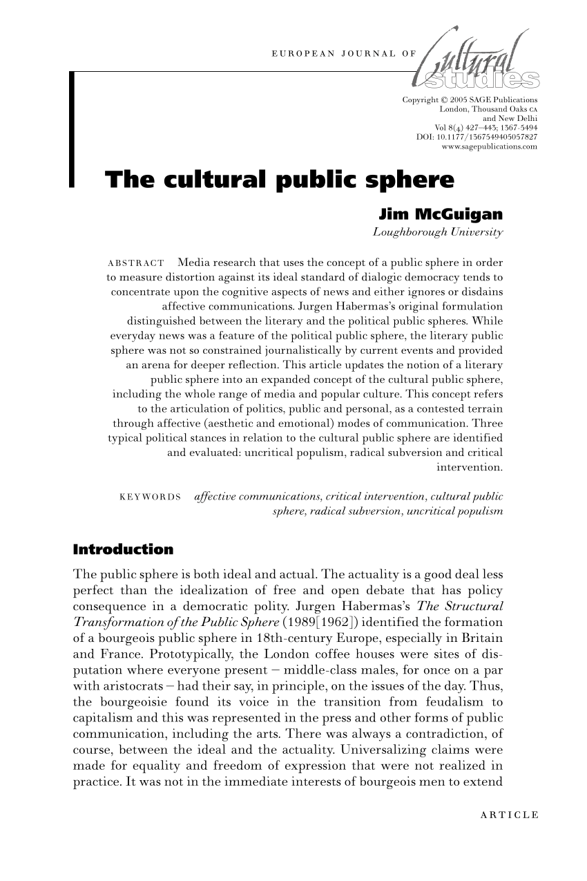 literature review public sphere