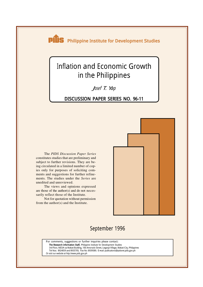 research paper about inflation in the philippines