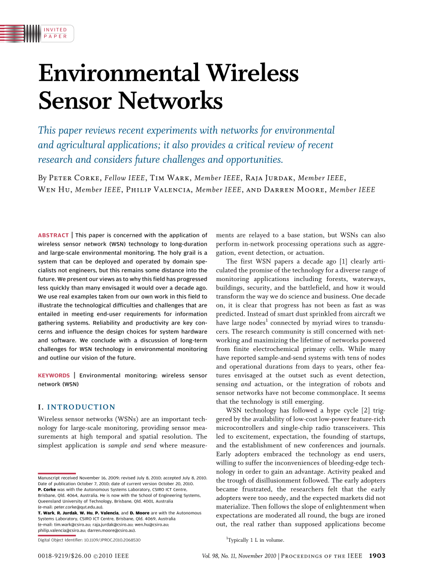 wireless sensor system research paper