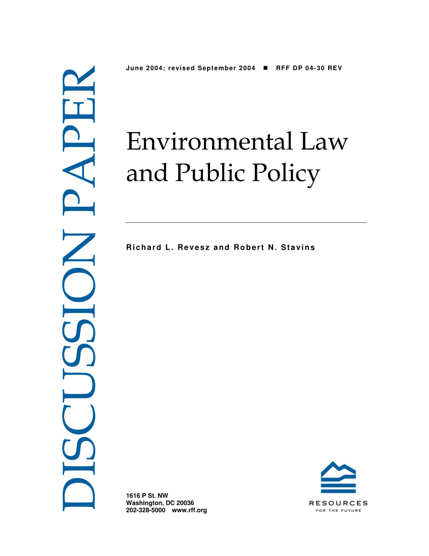 research paper on environmental law