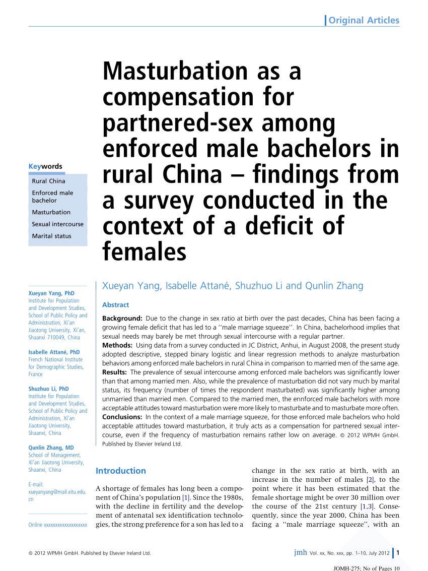 PDF) Masturbation as a Compensation for Partnered-Sex among photo