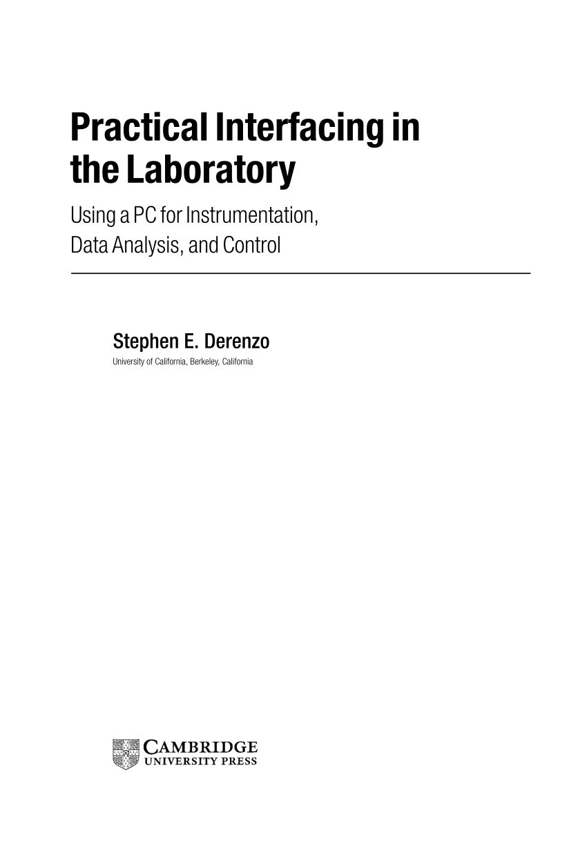 PDF) Practical Interfacing in the Laboratory