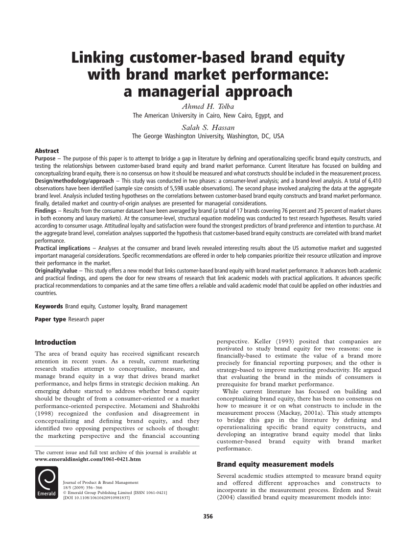 brand equity research paper pdf