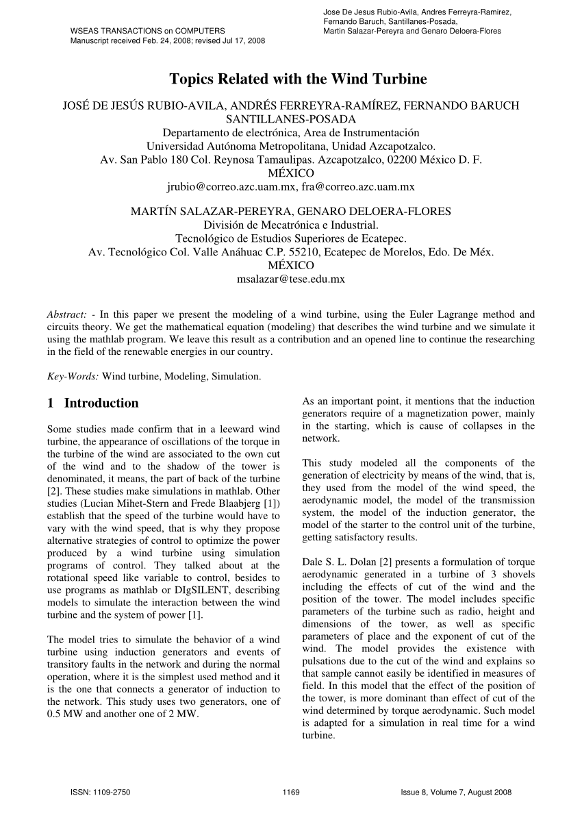 literature review of wind turbine