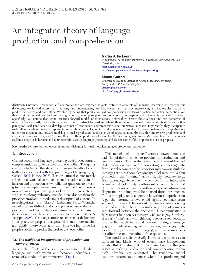 Pdf Prediction In Processing Is A By Product Of Language Learning