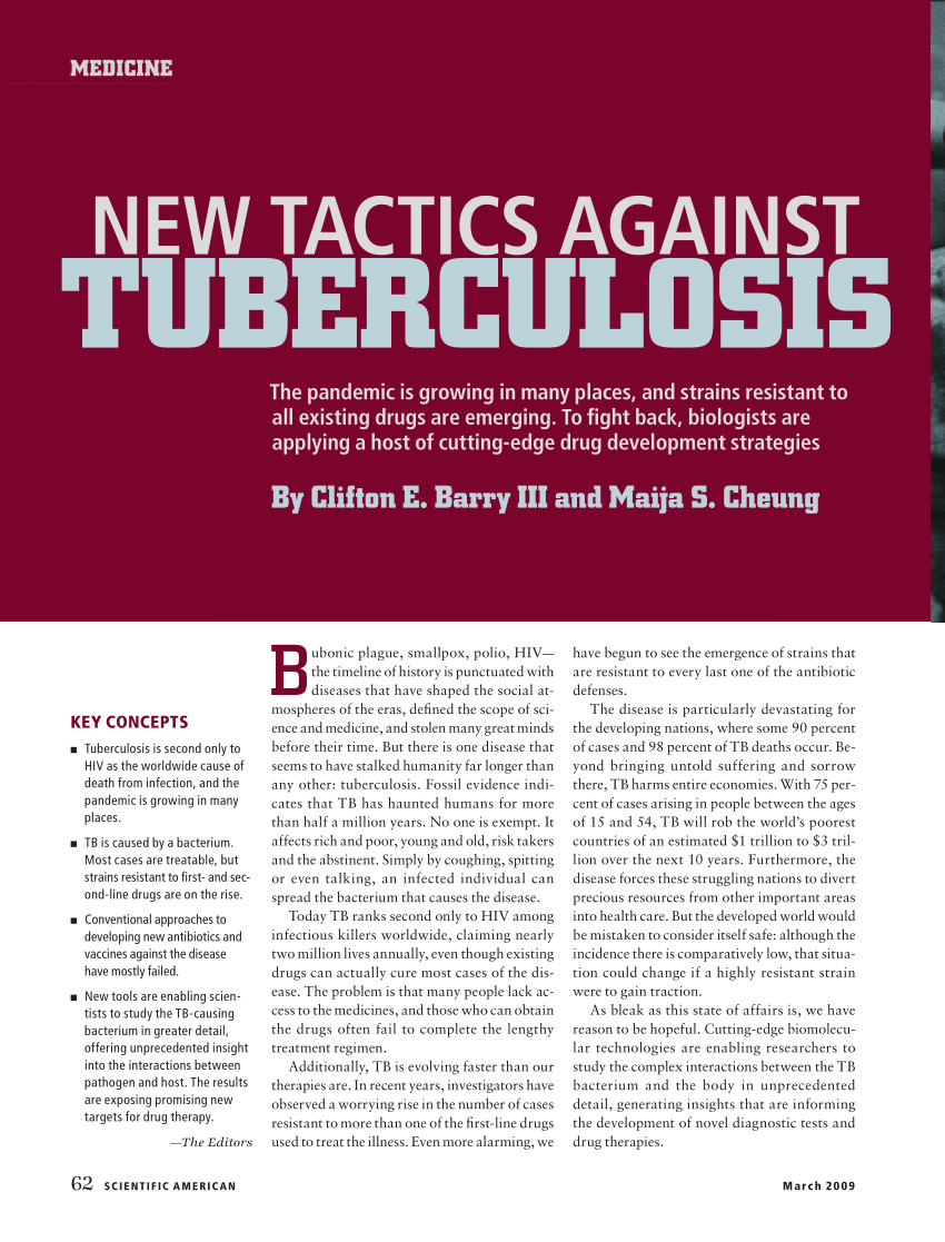 Pdf New Tactics Against Tuberculosis