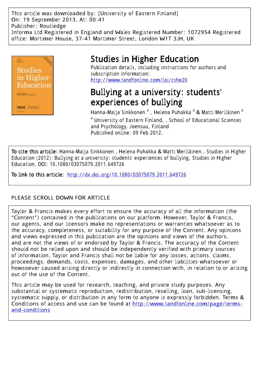 case study about bullying pdf