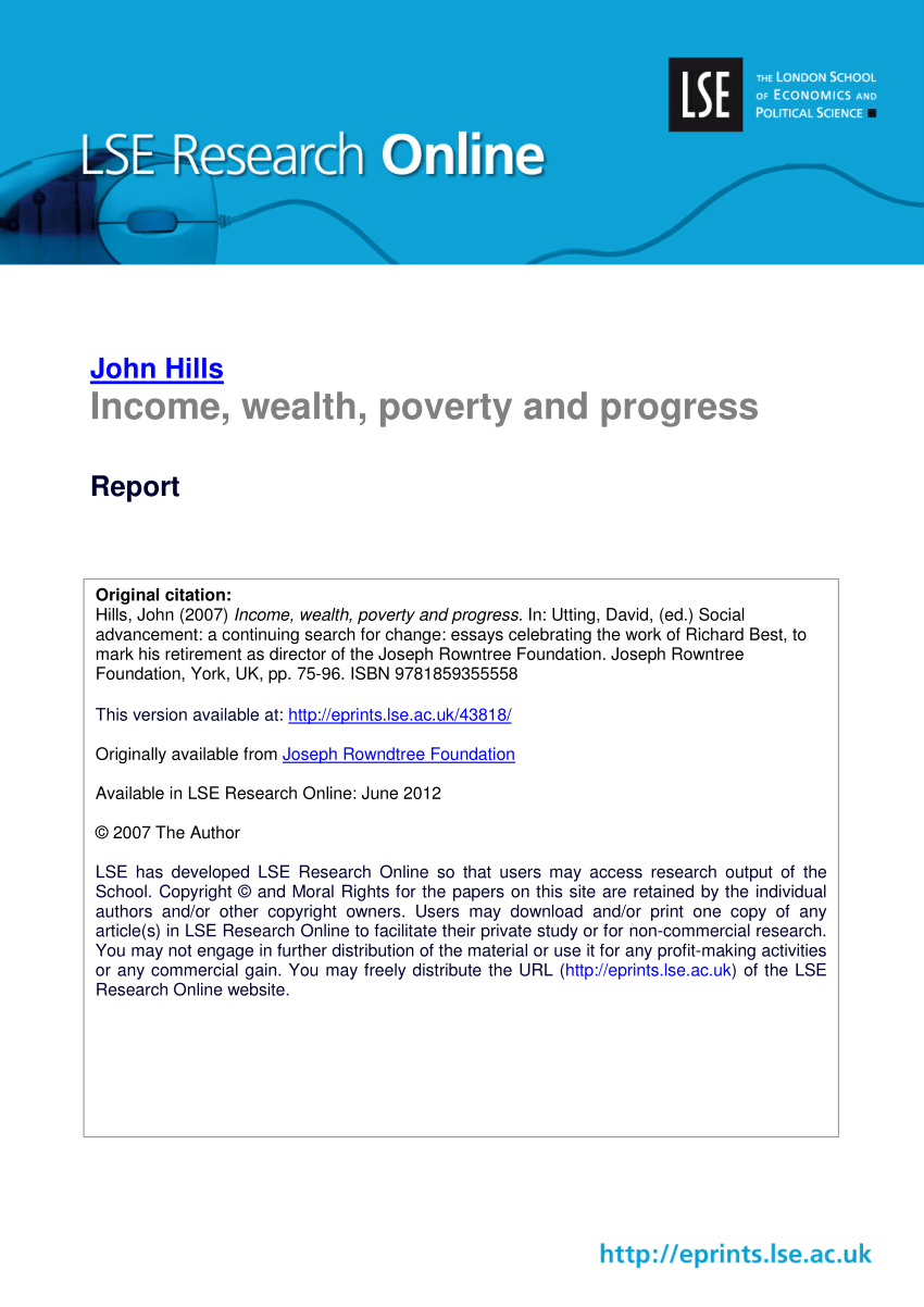 wealth and poverty essay
