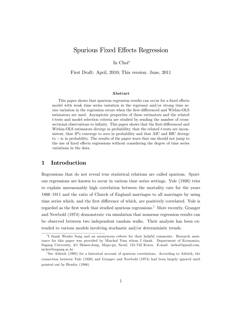 pdf-spurious-fixed-effects-regression