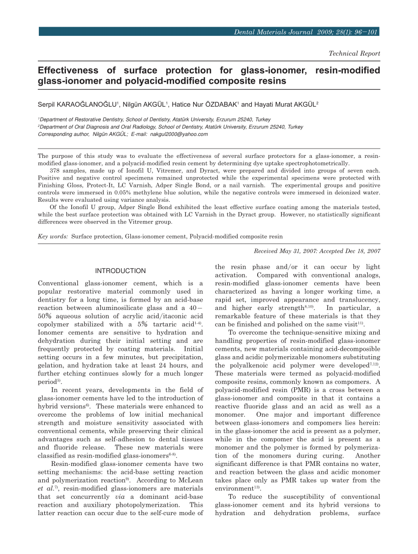 resin modified glass ionomer cement pdf