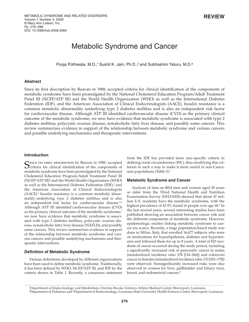 cancer as a metabolic disease pdf download