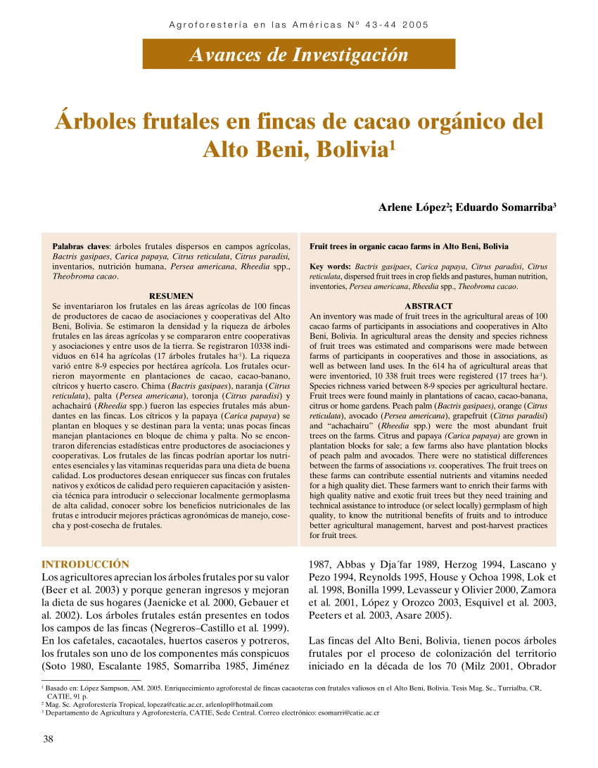 PDF) Arboles Frutales Alto Beni