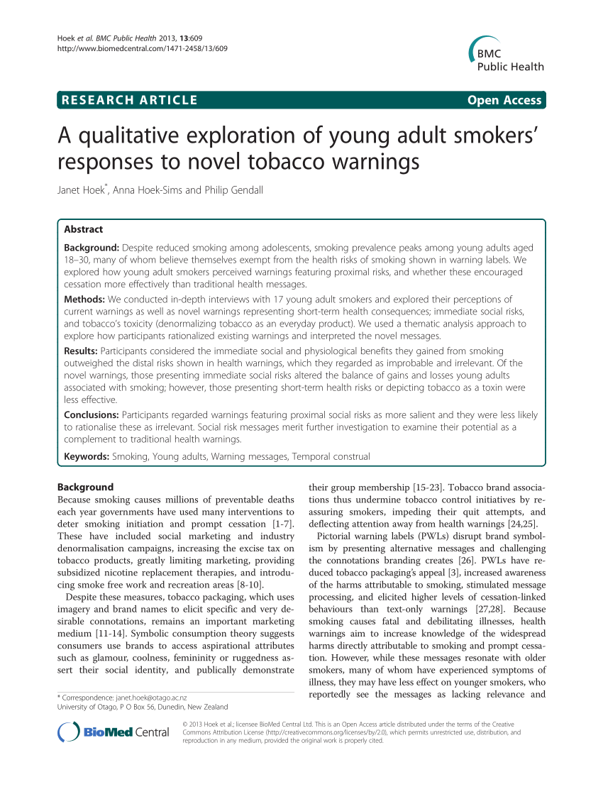 smoking research studies pdf