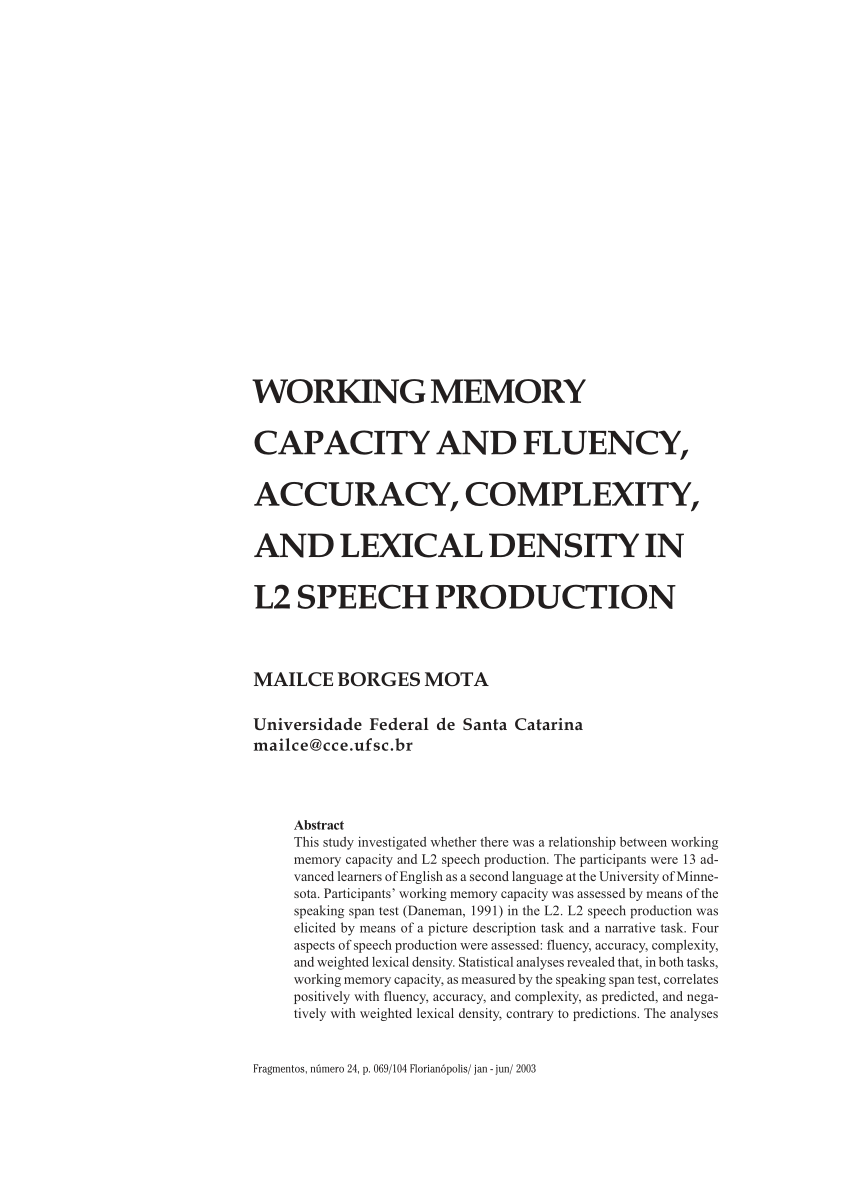 PDF) Units of Translation and the Limited Capacity of Working Memory